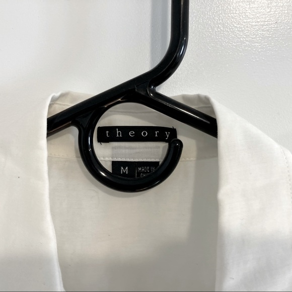 THEORY size medium white button down. Like new! - Picture 2 of 6